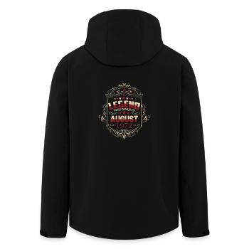 Cadeaux pour le 50e anniversaire de dictons amusants - Veste softshell homme en polyester recyclé Stanley/Stella - noir - Dos - AI Model Male 185 light (185cm)
