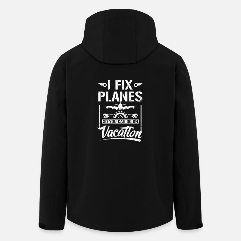 I fix planes - Men’s Recycled Softshell Jacket by Stanley/Stella - black