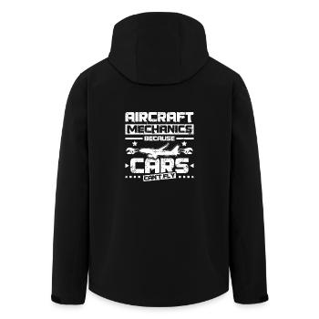 Aircraft mechanic because cars can't fly - Men’s Recycled Softshell Jacket by Stanley/Stella - black - Back - AI Model Male 185 light (185cm)