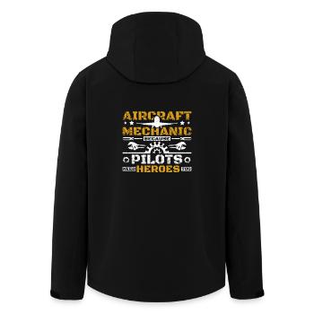 Aircraft mechanic because pilots need heroes too - Men’s Recycled Softshell Jacket by Stanley/Stella - black - Back - AI Model Male 185 light (185cm)