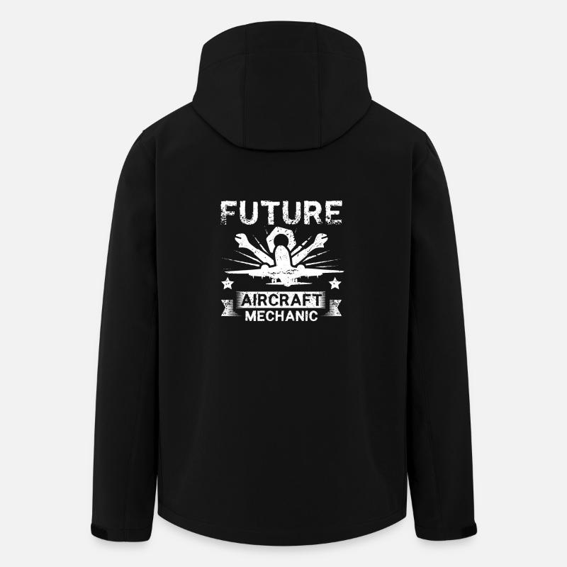 Futur mécanicien d’aéronefs - Veste softshell homme en polyester recyclé Stanley/Stella - noir