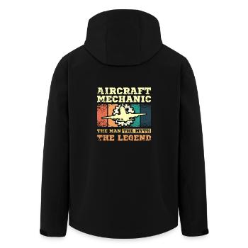 Aircraft mechanic the man the myth the legend - Men’s Recycled Softshell Jacket by Stanley/Stella - black - Back - AI Model Male 185 light (185cm)