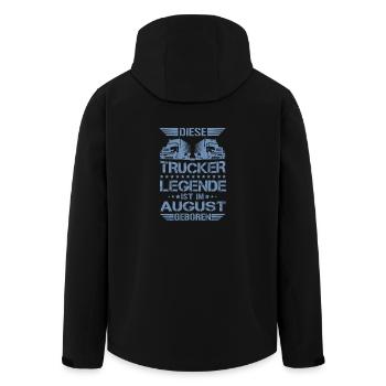 LKW Fahrer Geburtstag Truck Trucker Fernfahrer - Recycelte Männer Softshell-Jacke von Stanley/Stella - Schwarz - Hinten - AI Model Male 185 light (185cm)