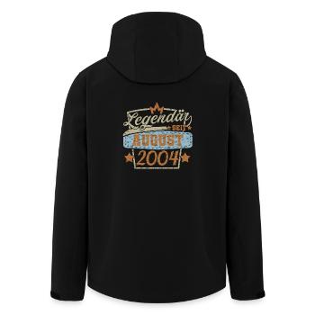 legendär seit august 2004 Geburtstag Retro - Recycelte Männer Softshell-Jacke von Stanley/Stella - Schwarz - Hinten - AI Model Male 185 light (185cm)