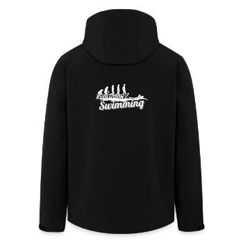 Evolution des Schwimmers der Schwimmerin - Recycelte Männer Softshell-Jacke von Stanley/Stella - Schwarz - Hinten - AI Model Male 185 light (185cm)