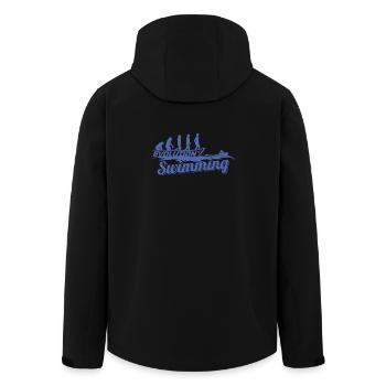 Evolution des Schwimmers der Schwimmerin - Recycelte Männer Softshell-Jacke von Stanley/Stella - Schwarz - Hinten - AI Model Male 185 light (185cm)