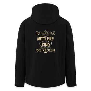 Familie Kinder mittleres Kind - Recycelte Männer Softshell-Jacke von Stanley/Stella - Schwarz - Hinten - AI Model Male 185 light (185cm)