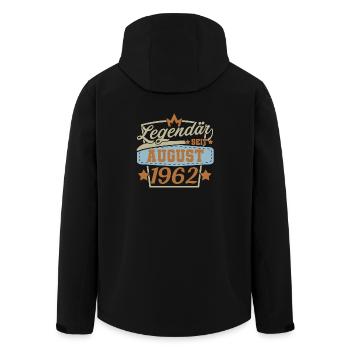 Geburtstag Legendär seit august 1962 - Recycelte Männer Softshell-Jacke von Stanley/Stella - Schwarz - Hinten - AI Model Male 185 light (185cm)