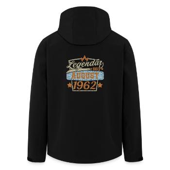 Geburtstag Legendär seit august 1962 - Recycelte Männer Softshell-Jacke von Stanley/Stella - Schwarz - Hinten - AI Model Male 185 light (185cm)
