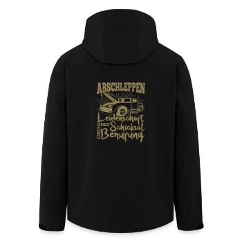 Abbschleppen Leidenschaft Schicksal - Recycelte Männer Softshell-Jacke von Stanley/Stella - Schwarz - Hinten - AI Model Male 185 light (185cm)