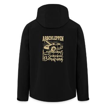 Abbschleppen Leidenschaft Schicksal - Recycelte Männer Softshell-Jacke von Stanley/Stella - Schwarz - Hinten - AI Model Male 185 light (185cm)