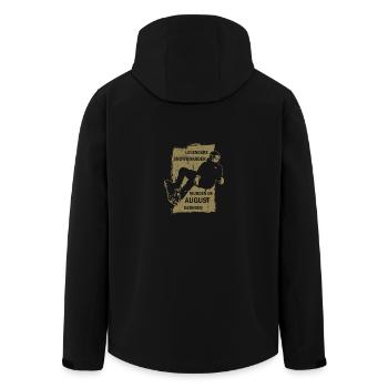 Snowboard Snowboarder August Geburtstag Sprüche - Recycelte Männer Softshell-Jacke von Stanley/Stella - Schwarz - Hinten - AI Model Male 185 light (185cm)