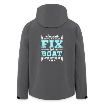 Fix my boat love my boat - Recycelte Männer Softshell-Jacke von Stanley/Stella - Anthrazit - Hinten - AI Model Male 185 light (185cm)