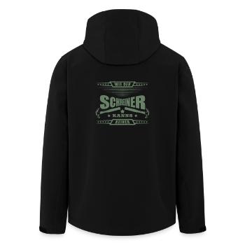 Schreiner wie der Schreiner kanns keiner - Recycelte Männer Softshell-Jacke von Stanley/Stella - Schwarz - Hinten - AI Model Male 185 light (185cm)