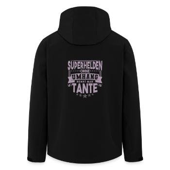 Geschenke für Tante Sprüche Patentante lustig - Recycelte Männer Softshell-Jacke von Stanley/Stella - Schwarz - Hinten - AI Model Male 185 light (185cm)