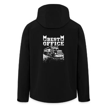 Conduire des camions meilleur bureau de tous les temps - Veste softshell homme en polyester recyclé Stanley/Stella - noir - Dos - AI Model Male 185 light (185cm)