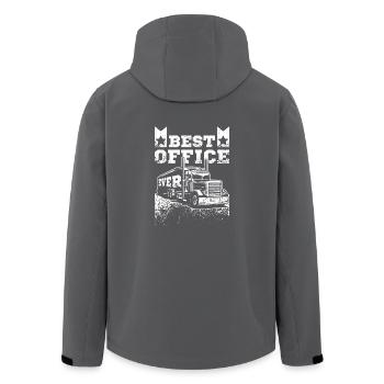 Conduire des camions meilleur bureau de tous les temps - Veste softshell homme en polyester recyclé Stanley/Stella - charbon - Dos - AI Model Male 185 light (185cm)