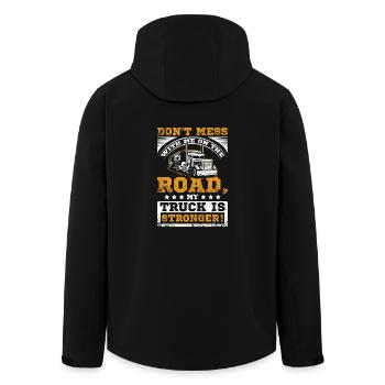 Mon camion est plus fort - Veste softshell homme en polyester recyclé Stanley/Stella - noir - Dos - AI Model Male 185 light (185cm)