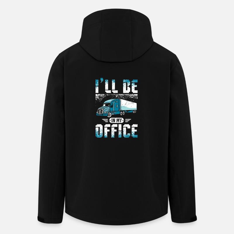 I'll be in my office truck driver - Recycelte Männer Softshell-Jacke von Stanley/Stella - Schwarz
