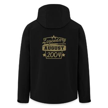 legendary since August 2004 sayings - Men’s Recycled Softshell Jacket by Stanley/Stella - black - Back - AI Model Male 185 light (185cm)