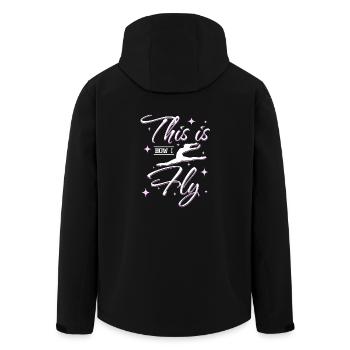 C’est comme ça que je fais de la gymnastique - Veste softshell homme en polyester recyclé Stanley/Stella - noir - Dos - AI Model Male 185 light (185cm)