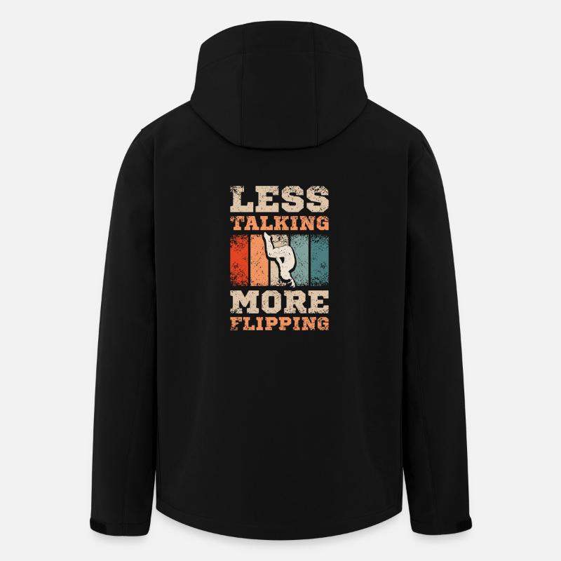Moins parler plus flipper gymnastique - Veste softshell homme en polyester recyclé Stanley/Stella - noir