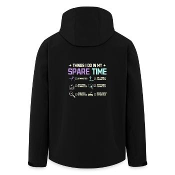 Ce que je fais dans mes temps libres gymnastique - Veste softshell homme en polyester recyclé Stanley/Stella - noir - Dos - AI Model Male 185 light (185cm)