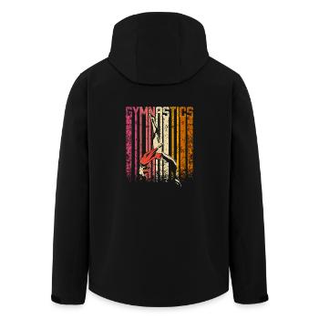 Gymnastique rétro vintage - Veste softshell homme en polyester recyclé Stanley/Stella - noir - Dos - AI Model Male 185 light (185cm)