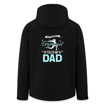 My favorite gymnast calls me dad - Recycelte Männer Softshell-Jacke von Stanley/Stella - Schwarz - Hinten - AI Model Male 185 light (185cm)