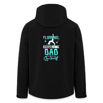 Retourner fier papa d’un gymnaste - Veste softshell homme en polyester recyclé Stanley/Stella - noir - Dos - AI Model Male 185 light (185cm)