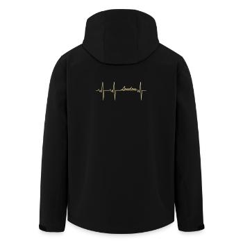 Heartbeat Londres - Veste softshell homme en polyester recyclé Stanley/Stella - noir - Dos - AI Model Male 185 light (185cm)