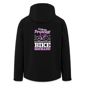 Princess bike mechanic - Men’s Recycled Softshell Jacket by Stanley/Stella - black - Back - AI Model Male 185 light (185cm)
