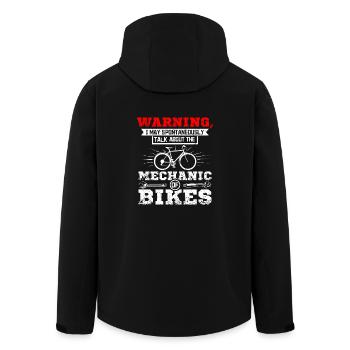 Talk about the mechanic of bikes - Men’s Recycled Softshell Jacket by Stanley/Stella - black - Back - AI Model Male 185 light (185cm)