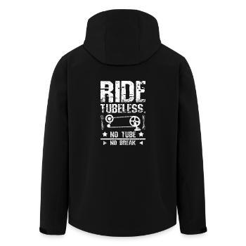 Ride tubeless no tune pas de pause - Veste softshell homme en polyester recyclé Stanley/Stella - noir - Dos - AI Model Male 185 light (185cm)