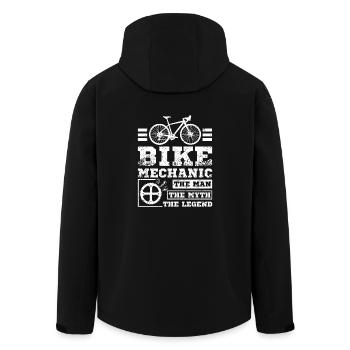 Bike mechanic the man the myth the legend - Men’s Recycled Softshell Jacket by Stanley/Stella - black - Back - AI Model Male 185 light (185cm)
