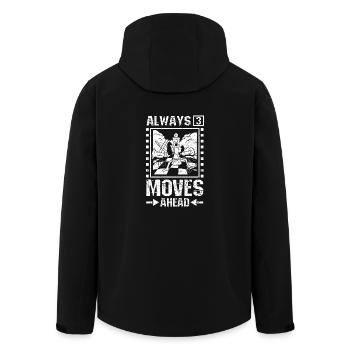 Toujours 3 coups d'avance aux échecs - Veste softshell homme en polyester recyclé Stanley/Stella - noir - Dos - AI Model Male 185 light (185cm)