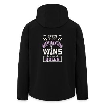 La vraie reine des échecs gagne avec sa reine - Veste softshell homme en polyester recyclé Stanley/Stella - noir - Dos - AI Model Male 185 light (185cm)