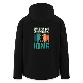 Prendre votre roi aux échecs - Veste softshell homme en polyester recyclé Stanley/Stella - noir - Dos - AI Model Male 185 light (185cm)