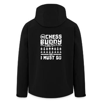 My chess buddy is calling - Recycelte Männer Softshell-Jacke von Stanley/Stella - Schwarz - Hinten - AI Model Male 185 light (185cm)