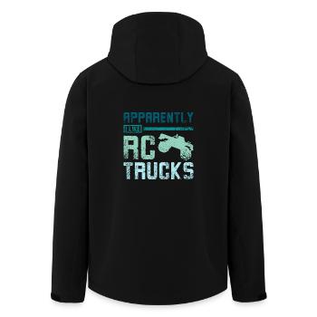 Apparently I lkie Rc trucks - Recycelte Männer Softshell-Jacke von Stanley/Stella - Schwarz - Hinten - AI Model Male 185 light (185cm)