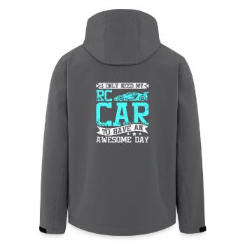 I need my rc car to have an awesome day - Recycelte Männer Softshell-Jacke von Stanley/Stella - Anthrazit - Hinten - AI Model Male 185 light (185cm)