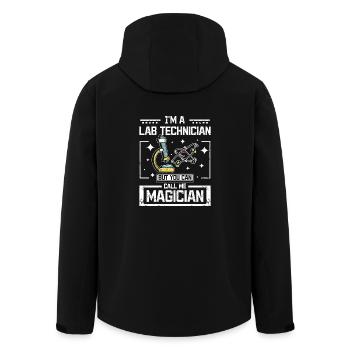 I'm a lab technician but you can call me magician - Men’s Recycled Softshell Jacket by Stanley/Stella - black - Back - AI Model Male 185 light (185cm)