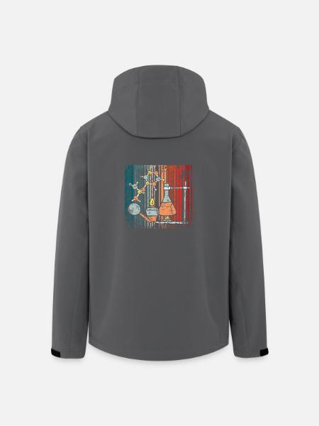 Retro Vintage laboratory technologist - Recycelte Männer Softshell-Jacke von Stanley/Stella - Schwarz