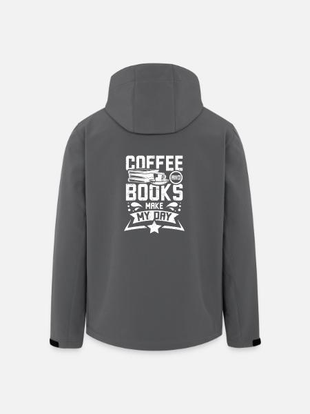 Coffee and books make my day - Recycelte Männer Softshell-Jacke von Stanley/Stella - Schwarz