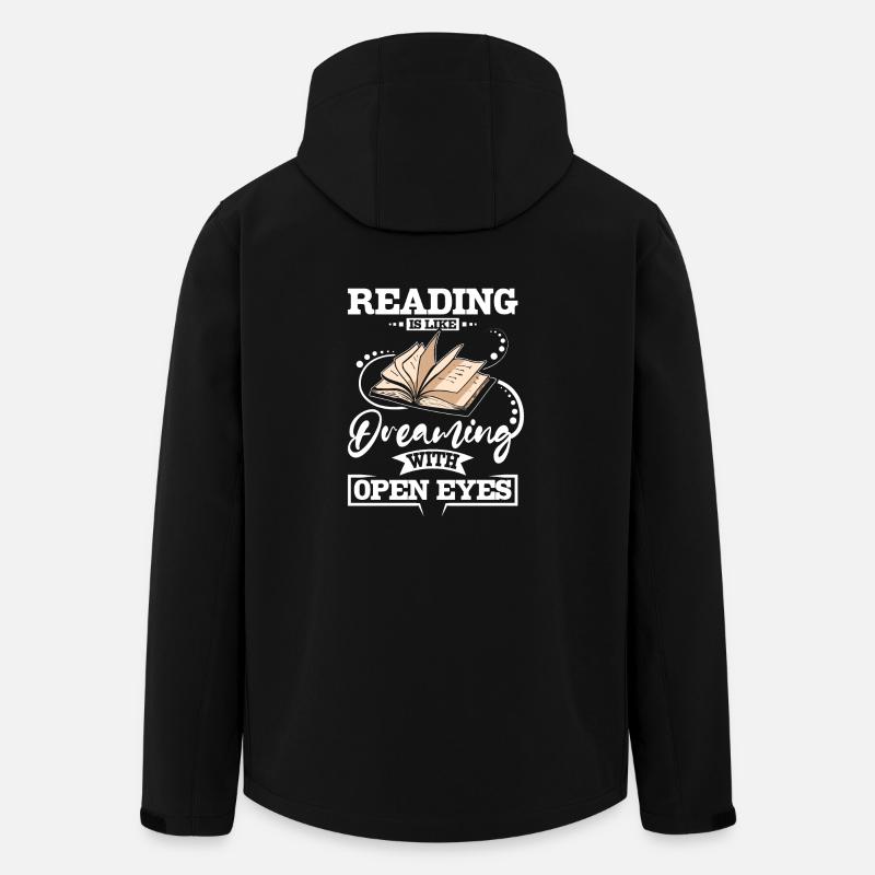 Reading is like dreaming - Men’s Recycled Softshell Jacket by Stanley/Stella - black