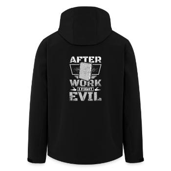 Après le travail, je lutte contre le mal en lisant des livres - Veste softshell homme en polyester recyclé Stanley/Stella - noir - Dos - AI Model Male 185 light (185cm)