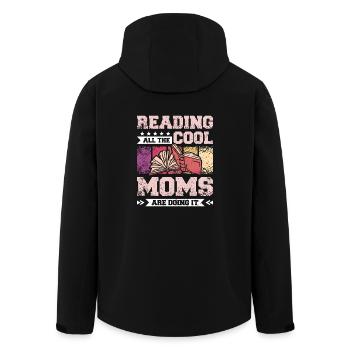 Mom mother reading books - Recycelte Männer Softshell-Jacke von Stanley/Stella - Schwarz - Hinten - AI Model Male 185 light (185cm)