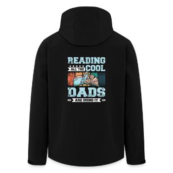 Dad fahther reading books - Men’s Recycled Softshell Jacket by Stanley/Stella - black - Back - AI Model Male 185 light (185cm)
