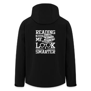 Reading makes me look smarter - Men’s Recycled Softshell Jacket by Stanley/Stella - black - Back - AI Model Male 185 light (185cm)