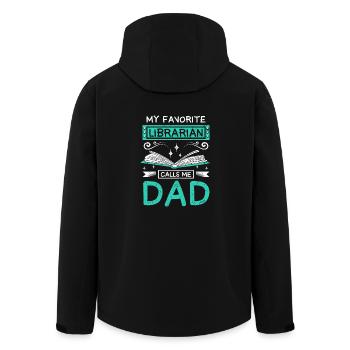 My favorite librarian calls me dad - Men’s Recycled Softshell Jacket by Stanley/Stella - black - Back - AI Model Male 185 light (185cm)